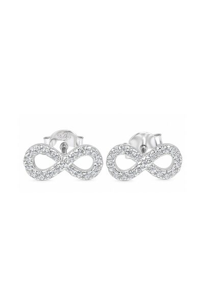 JOLIE Cercei Damă din Argint 925, Silver, Model Infinit Mic cu Pietre, Design...