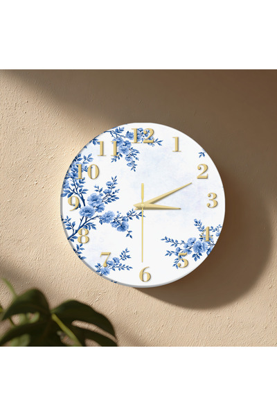 no26dekor Dekoratif Duvar Saati – 33 cm UV Baskılı MDF Duvar Saati