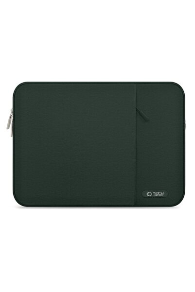 Tech-Protect Husă de laptop Sleevy 13-14 inch verde cu buzunar