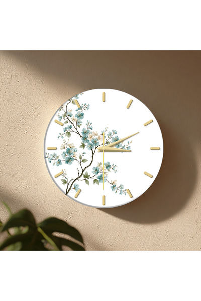 no26dekor Dekoratif Duvar Saati – 33 cm UV Baskılı MDF Duvar Saati