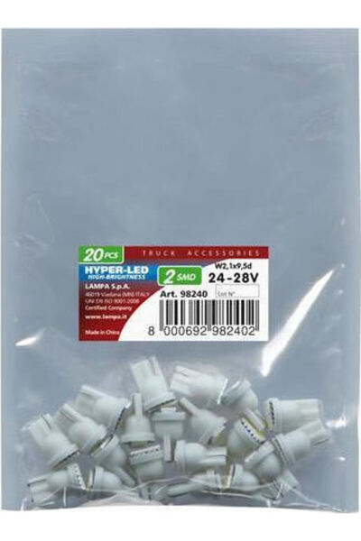 Lampa Λάμπες Αυτοκινήτου Hyper-LED Ισχύος 6 Λευκά T10 LED 6500K Ψυχρό Λευκό 2...