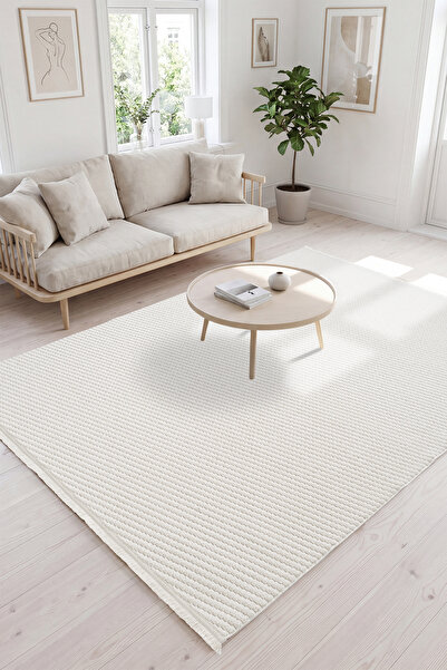 Ellya Home Mellow Sisal Bohem Yumuşak Yıkanabilir Makine Halısı Kaymaz Tabanl...