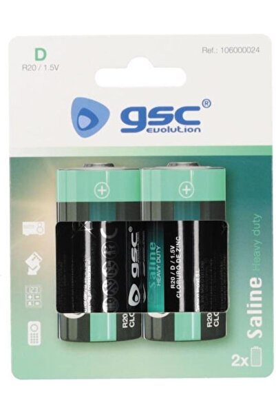 GSC Game World Μπαταρίες Ψευδαργύρου D 1.5V, Συσκευασία 2 τεμαχίων