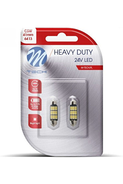 M-TECH Λάμπες Φορτηγού C5W / C10W Canbus LED Λευκό 24V 4.5W 2 τεμάχια