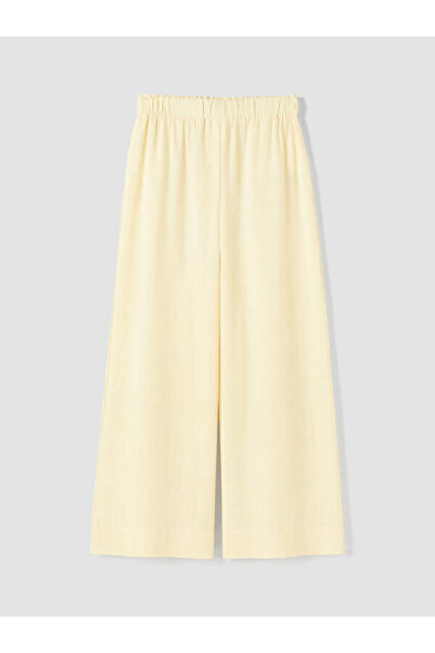 LC Waikiki Rmz Gi̇yi̇m Farkiyla Women's Linen Blend Trousers with Waist Cord
