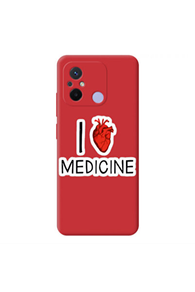 Other Xiaomi Redmi 12C I Love Medicin Red Colored Silicone TPU Θήκη