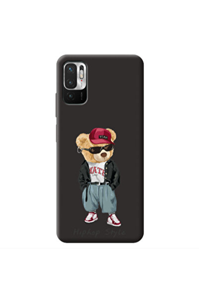 Other Xiaomi Redmi Note 10 Pro 5G Hip hop style Black Colored Silicone TPU Θήκη