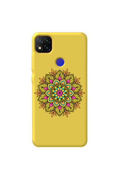 Other Xiaomi Redmi 9c Mandala D6 Yellow Colored Silicone TPU Θήκη