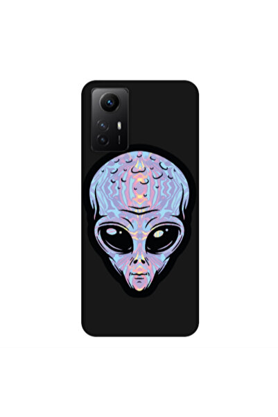 Other Xiaomi Redmi Note 12s Alien Black Colored Silicone TPU Θήκη