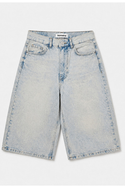 komera Women's Blue Color 34_W3 High Waist Bermuda Shorts