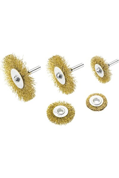 OEM Verto round wire brush Top Bottom Set Ø25-75 mm, 5 pieces, brass-plated f...