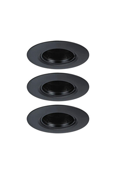 OEM Spot încastrat Paulmann GU10 10W Ø90 mm, negru, pachet 3 bucăți