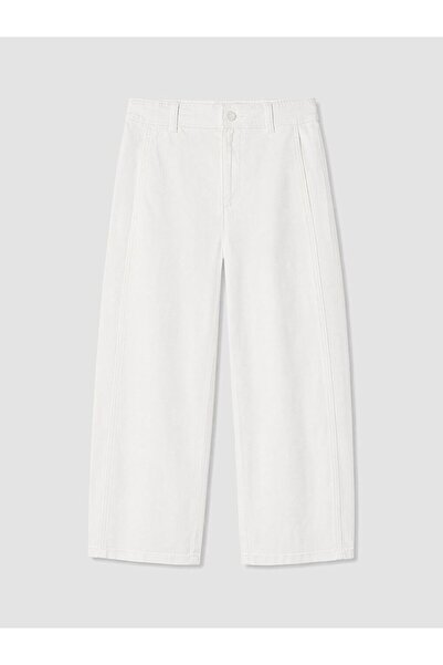 LC Waikiki Lcw Kids White Barrel Fit Girls' Jean Pants