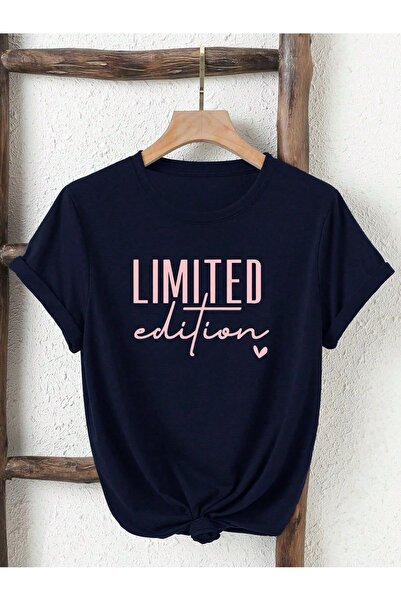 TİMİSİVA Unisex Oversized Printed Crew Neck Short Sleeve Black T-Shirt