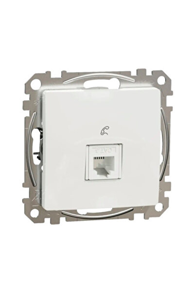 OEM Απλή τηλεφωνική πρίζα RJ11 Schneider Sedna Design, λευκή