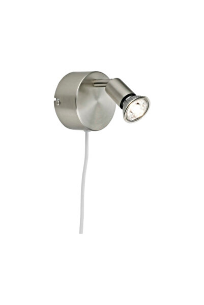 OEM Spot aplicat GU10 max. 7W, nichel, cu cablu on/off