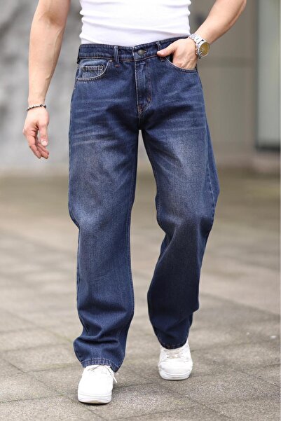 eurox K.Mavi Stonewashed Baggy Fit Lycra-Free Comfortable Cut Jeans