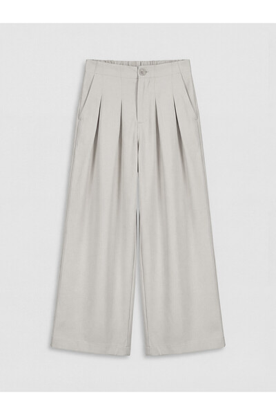 LC Waikiki Peak New Season Wideleg Pleated Girls' Gabardine Pants