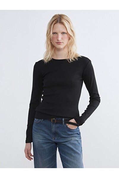 LC Waikiki Lcwaikiki Basic Black Crew Neck Women's Body