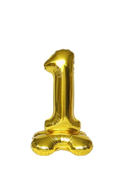 OEM Balon cifră din folie, pentru aer, auriu, numărul 1