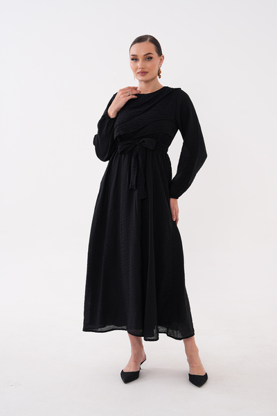 Mega Life Tulle Modal Dress with Inner Lining and Front Panel