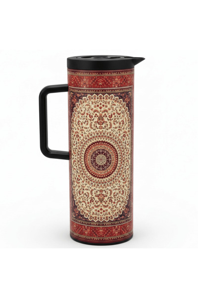 Hobby Lobby Traditional Arabic Pattern Vacuum Flask With Black Handle | 1 Litre