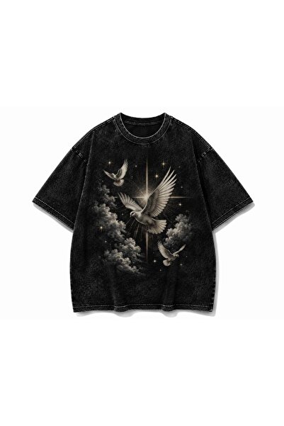 bellanova "Black Oversized T-Shirt with Wear – Street Fashion"