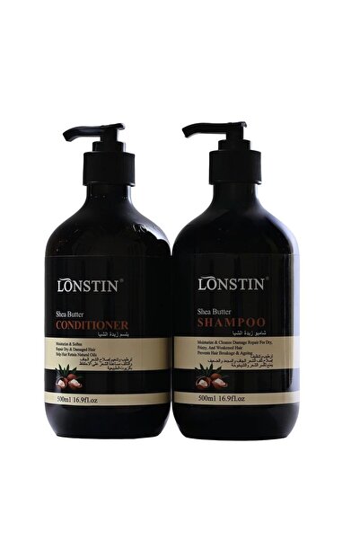 Lonstin Lonesten Shea Butter Moisturizing Shampoo & Conditioner Set for Dry D...