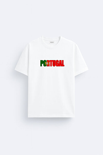 cesita Portugal Portugal World Cup Printed Cotton White T-Shirt T-Shirt
