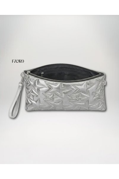 Fauro Trend Yıldız Desenli Clutch Çanta