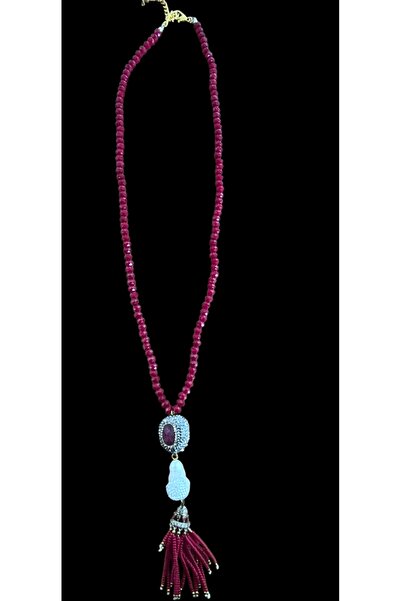 Enanice Beaded Long Necklace