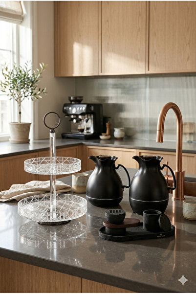 Generic Luxury Tea and Coffee Set with Serving Tray for Desserts and Fruits a...