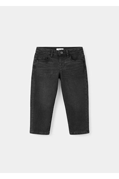MANGO Baby Düz kesimli pamuklu jean pantolon