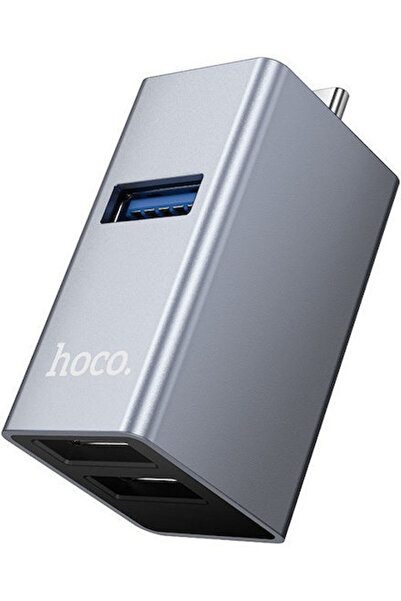 hoco. Hoco Hub 3 Θύρες USB 3.0 με σύνδεση USB-C Γκρι