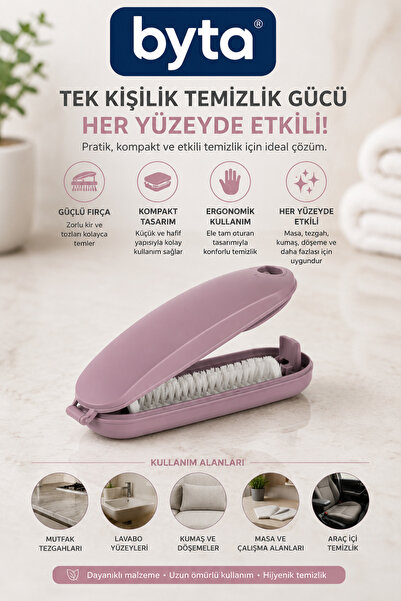 BYTA El Tipi Temizlik Fırçası Çok Amaçlı Sert Kıllı Mutfak, Banyo ve Fayans T...