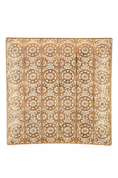Paşabahçe Sunny Metal Decorative Plate L, Presentation, Stylish Design