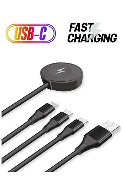 Go-Des GD-UC561 4-in-1 Wireless Smartwatch Charger and Multi USB Fast Chargin...
