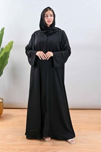 Lavin Soft Crepe Abaya with Black Embroidery