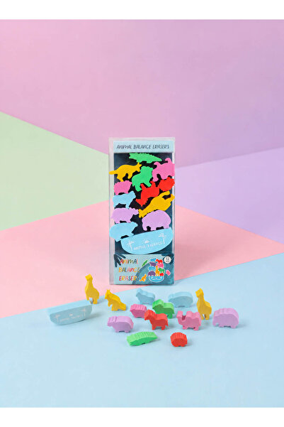Midi Animal Balance Eraser - 13 Pieces