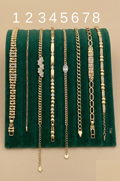 Jaida Moda Xuping Jewelry Gold 14k Altın Kaplamalı Çelik Bileklik (1 Adet)