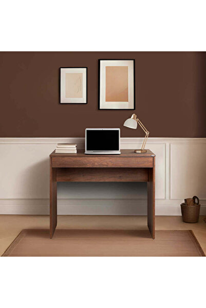 Adore Birou Study, cu sertar, 90x75x55 cm - Maro