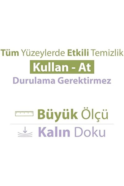 Yıldızan Ysf Shop Natural Practical Cleaning Surface Towel Lavender 100 Sheet...