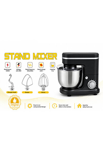 Baytix HOME Electric Stand Mixer 5.5L Stainless Steel Bowl, 1000W Kitchen Mix...
