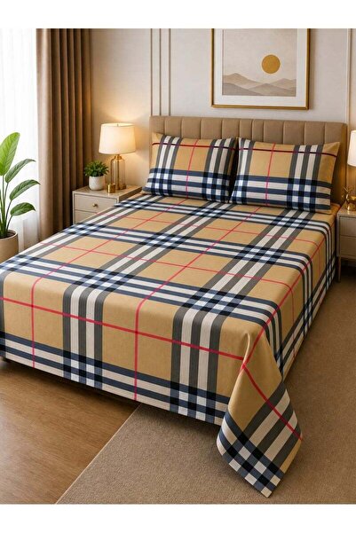 OASIS MART Queen Size Bedsheet Set with 2 Pillow Covers 200x220cm Soft Breath...