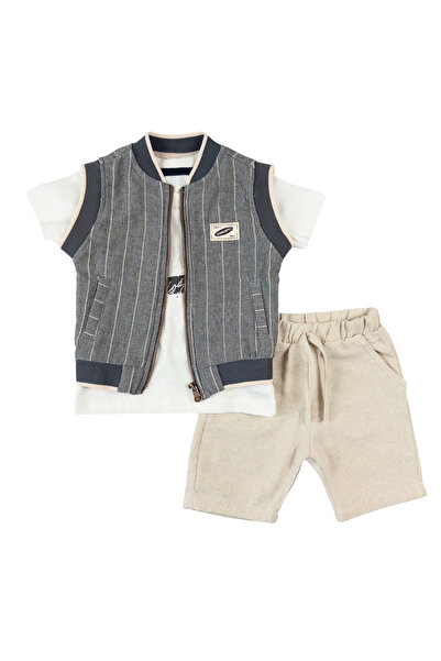 RCB Compleu Urban Gentleman, Vestă cu Fermoar, Gri/Crem