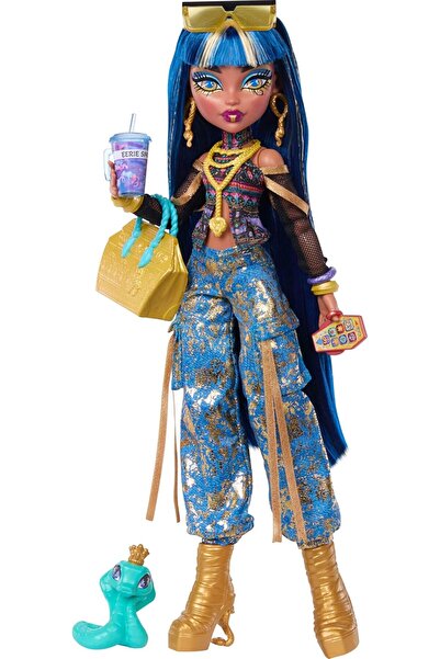 Yıldızan Zgticaret Cleo De Nile Doll Wearing a Short Blouse and Gold Detailed...