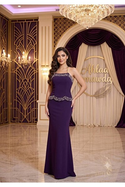Ahlaa mawda Elegant evening dress with a shawl