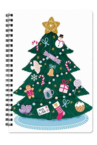 Panda A5 spiral notebook - santa claus design christmas notepad | aesthetic j...