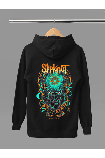 MAGORS Slipknot New Season Printed Cotton Long Sleeved 3-Yarn Hooded Rock Swe...