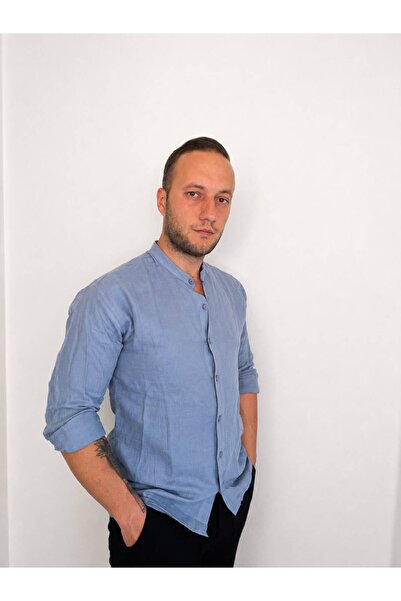 Erkek Yazlık Hakim Yaka oversize Gömlek